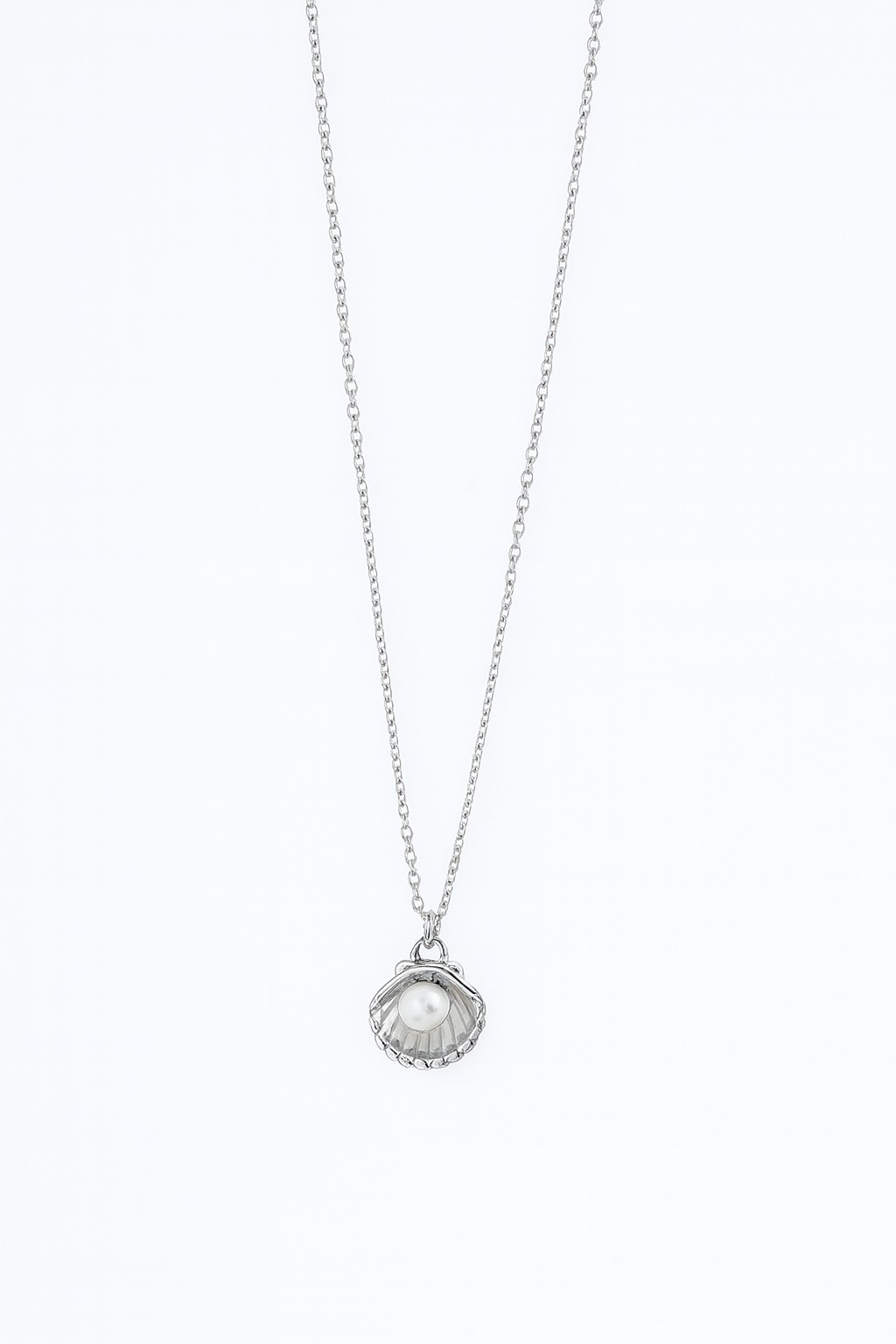 Stainless Steel Silver Oyster Necklace For Women