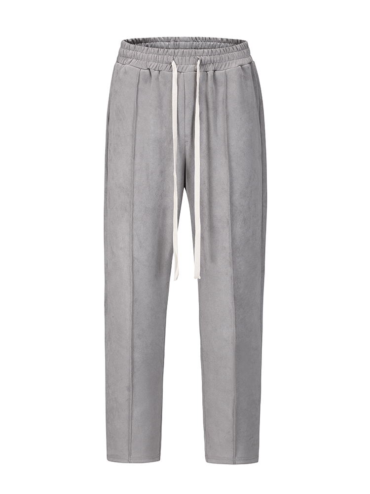 Title 6, Suède Frosted Straight Loose Sweatpants met tre...