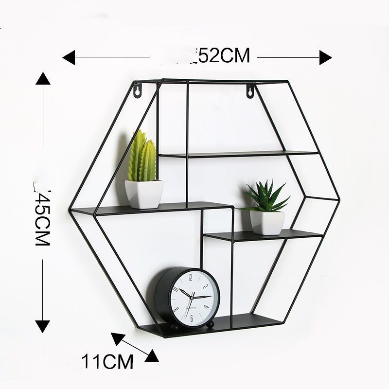 Metal Wall Shelf, Round and Hexagonal, picture 8 of 12