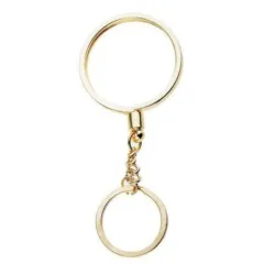 Holiday Creative Metal Coin Keychain - Gold - View 1