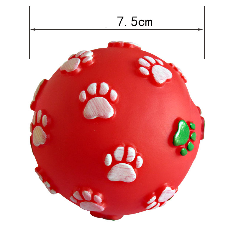 Title 3, Pet Toy Footprints Ball Vinyl Molar