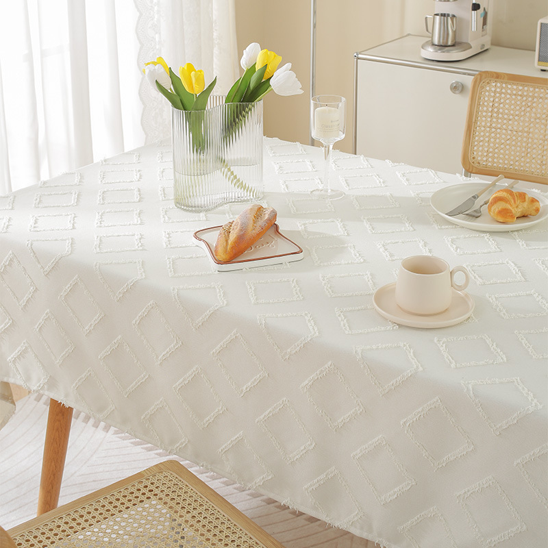 Title 4, Nordic Simple Cotton Linen Rectangular Tablecloth