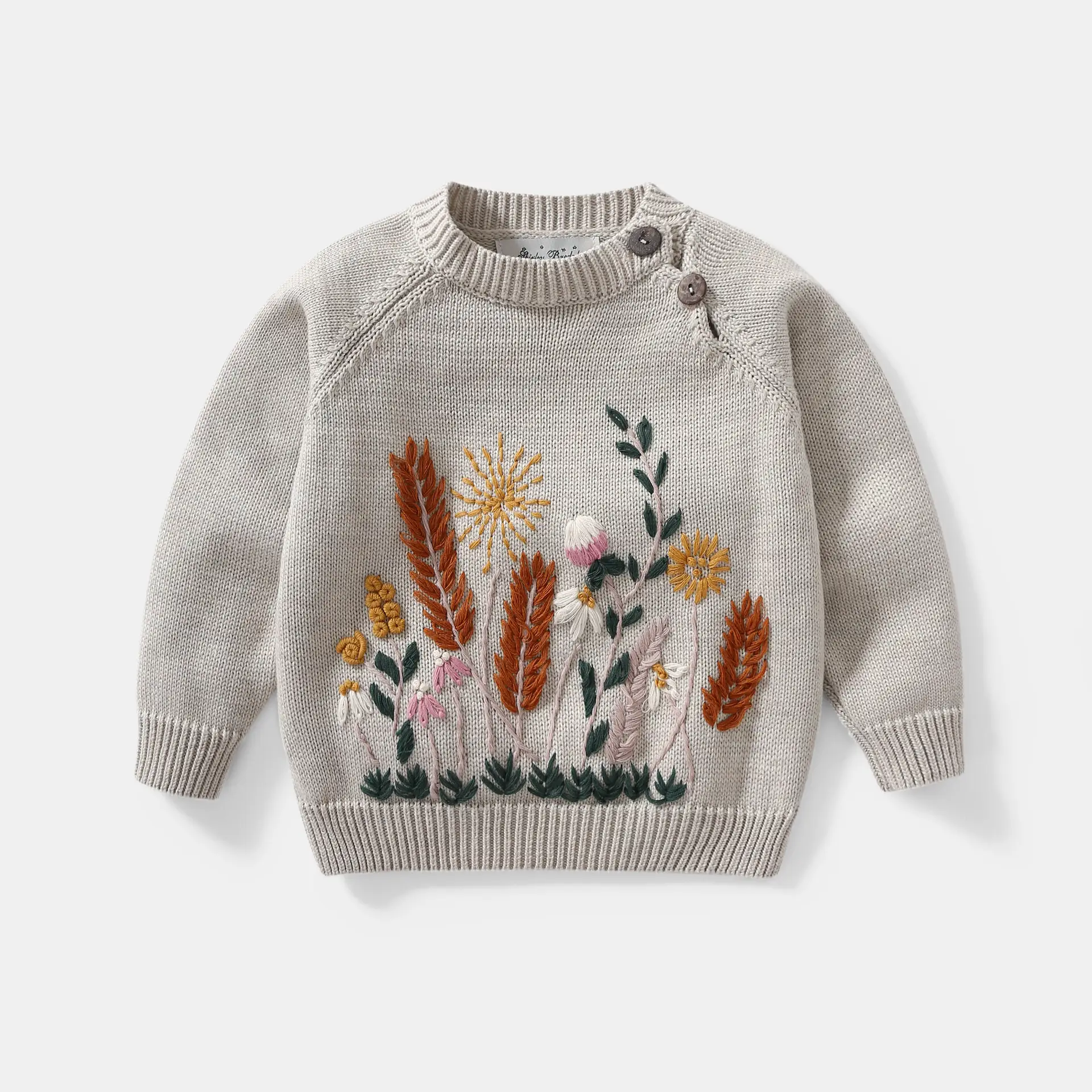 Cotton Shirley Bredal Series Girls Super Hand-embroidered Pullover Sweater