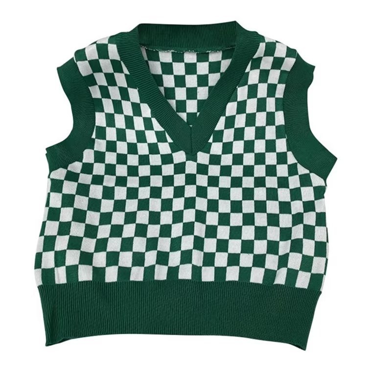 Plaid Pullover Trend Knit Sweater