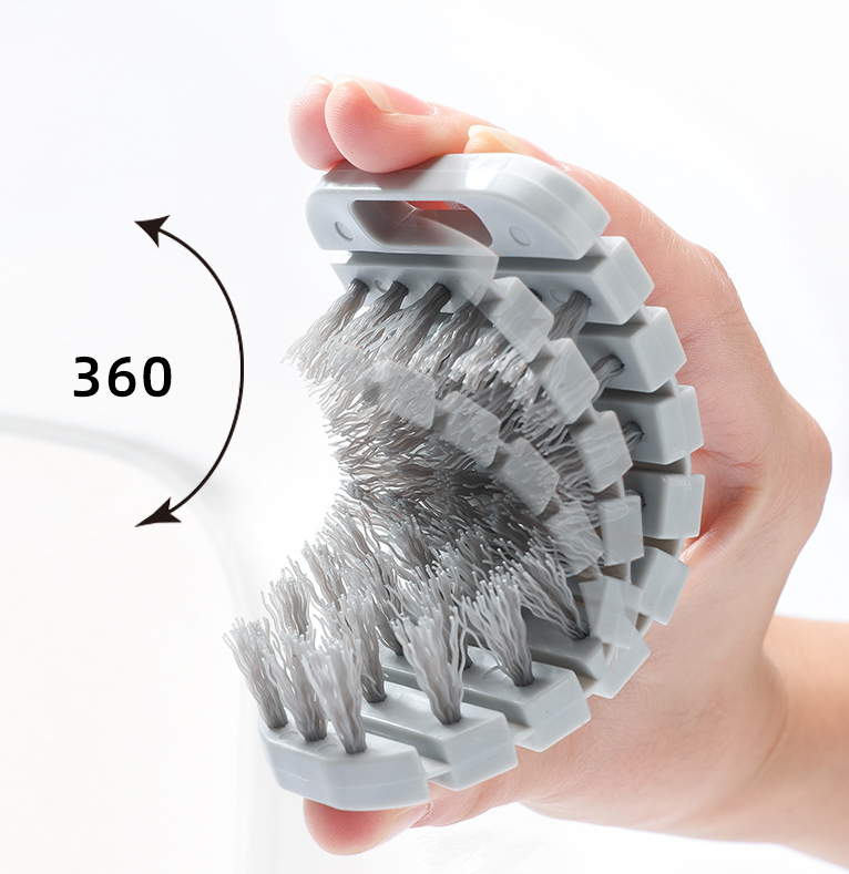Fruit And Vegetable Cleaning Brush Can Be Bent