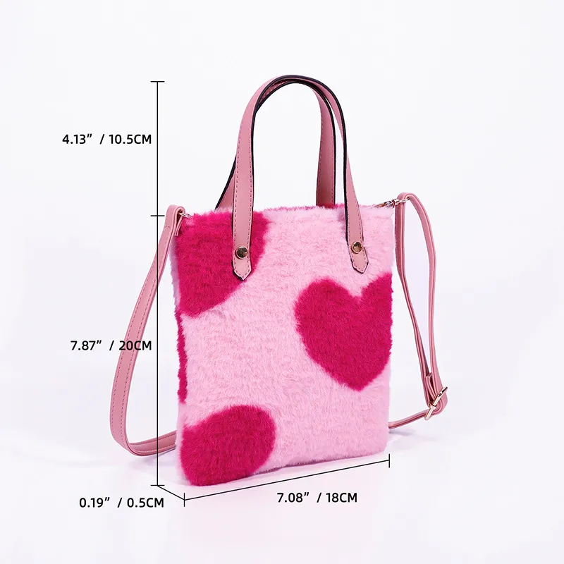 European And American Shoulder Bag Girls In Autumn And Winter - Pink