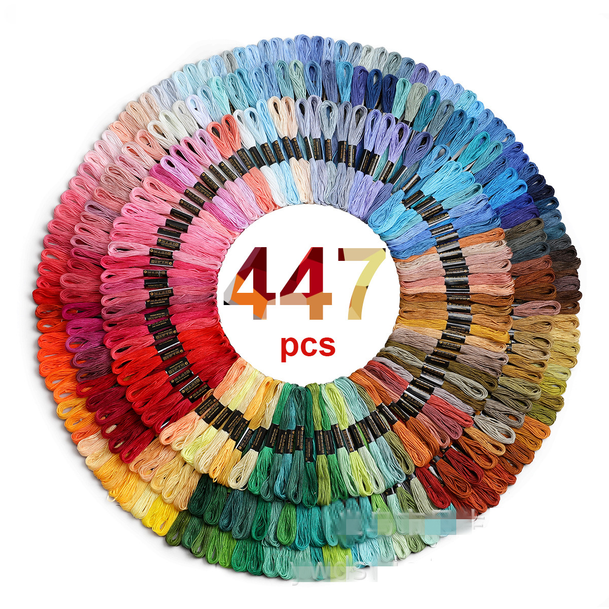 Cross Stitch Thread 447 Color Polyester DMC Thread Embroidery — image 1