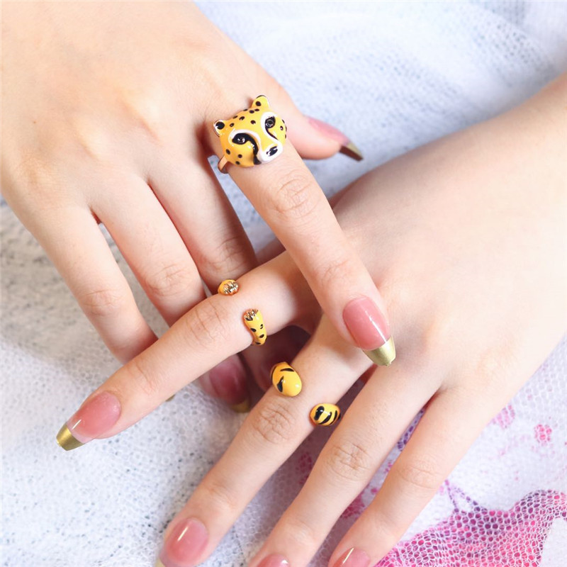 Combination Creative Cheetah Ring Can Be Split