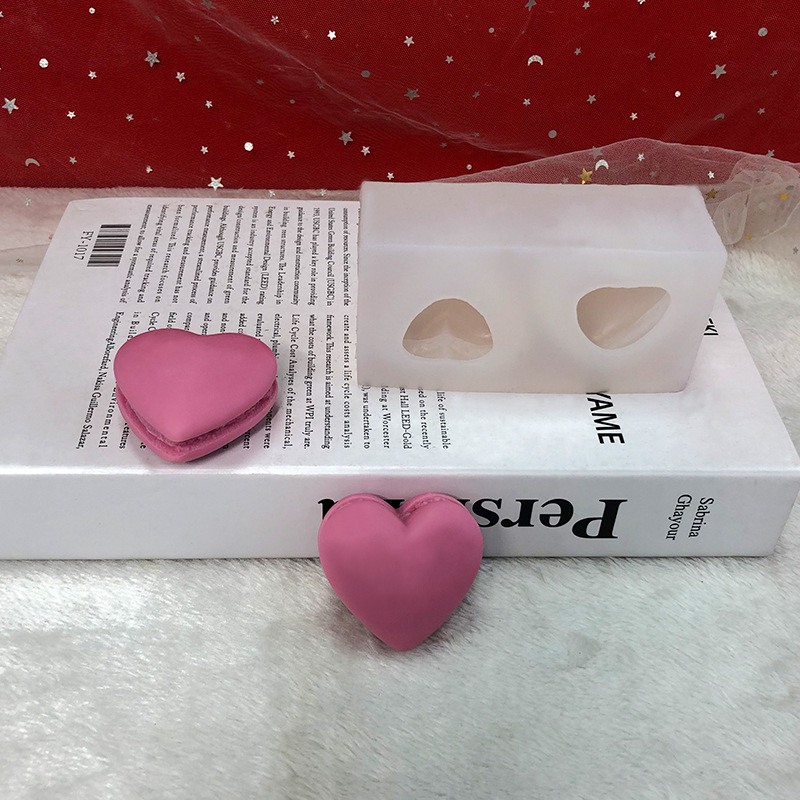Diy Double Love Macaron Cookie Candle Silicone Mold
