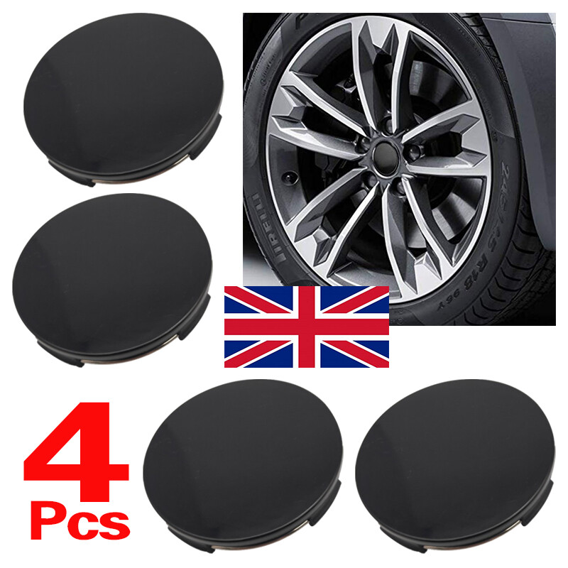 4pcs Universal 65mm Car Vehicle Wheel Center Hub Cap Cover Black — image 2