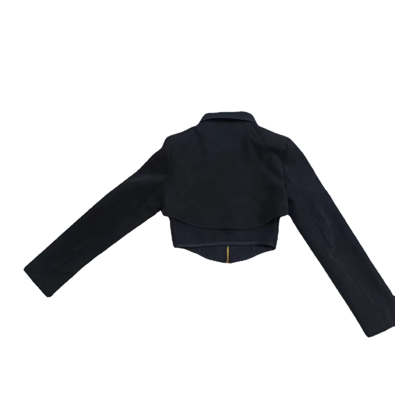 Long Sleeve Front Zipper Double Layer Fashion European And American