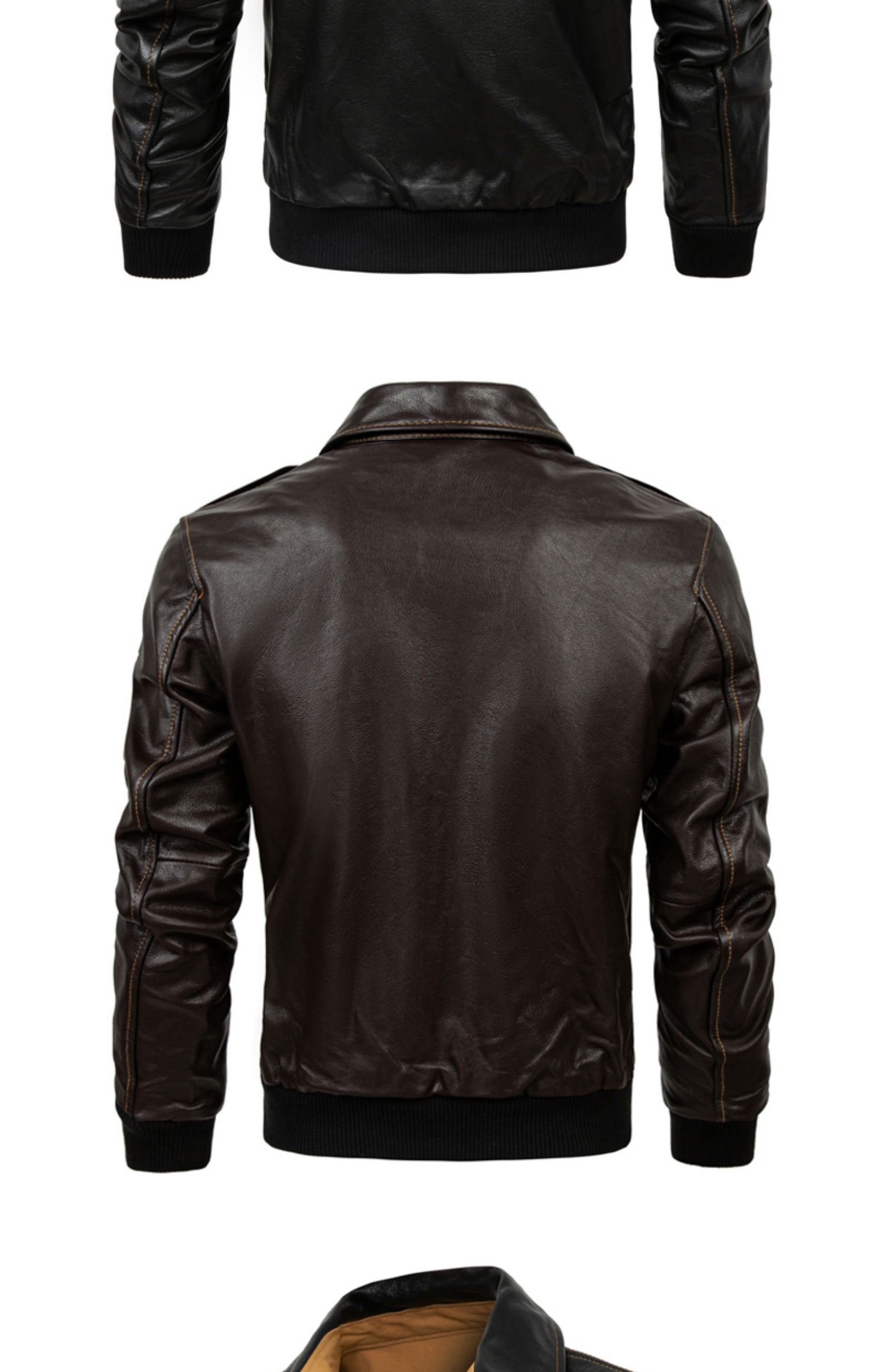 Title 3, Genuine Leather Flight Jacket Baseball Uniform ...