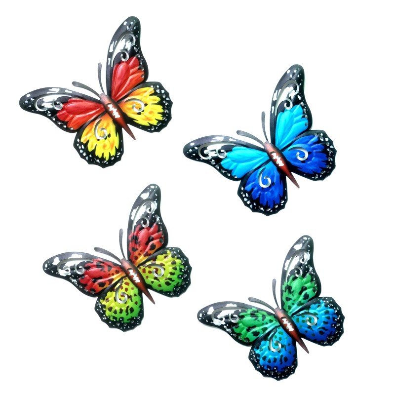 4PCS Large Metal Butterfly Garden Fence Home Wall Art Decoration Ornament — image 4