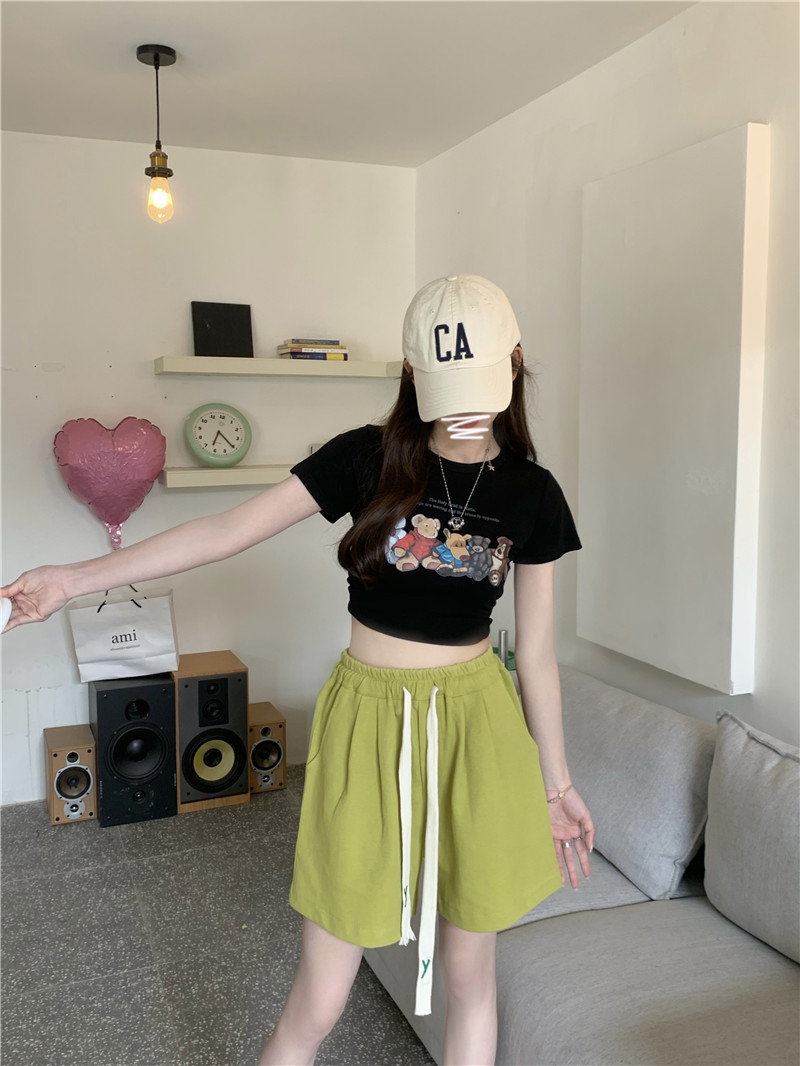 Women's Fashion Rope Straight Casual Shorts