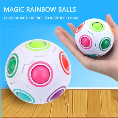 High Elasticity and Fall Resistance Puzzle Rainbow Ball Toy