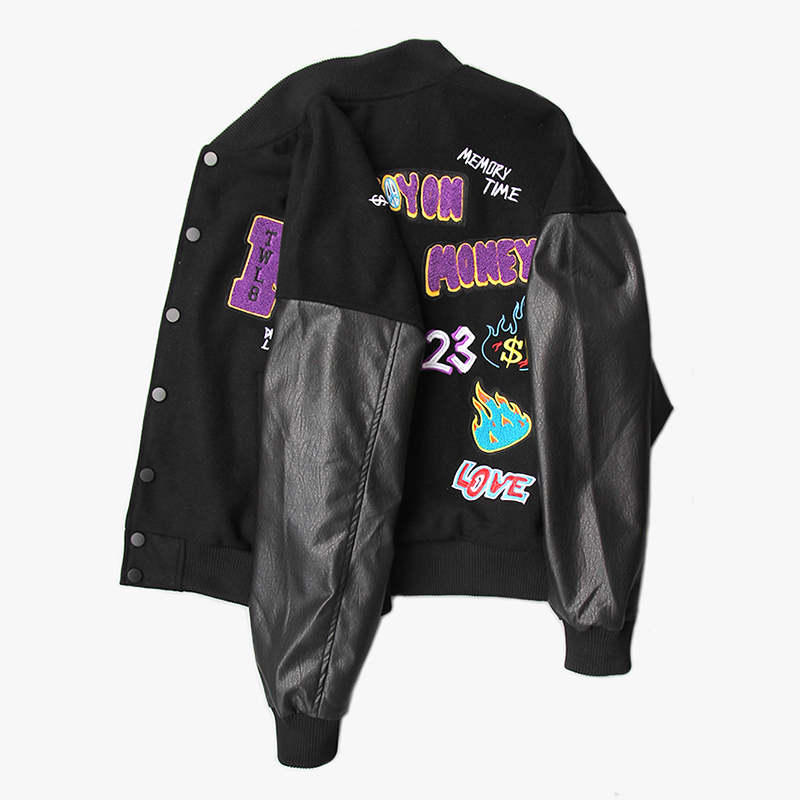 Spring And Autumn Stand-collar Woolen Baseball Uniform