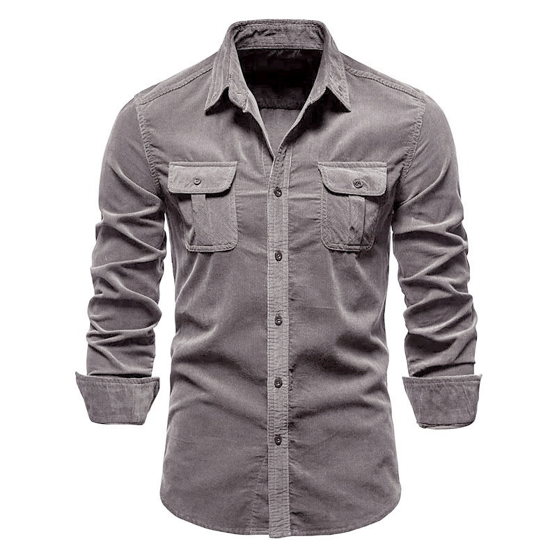 Japanese Corduroy Men's Business Slim Casual Shirt