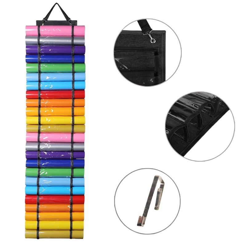 Vinyl Roll Holder With 48 Compartments And Keeper Door Hooks Strap UK — image 9