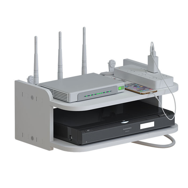 Wall Mount Router Storage Rack Floating Shelf For TV SKY BOX CD DVD Game Console — image 3