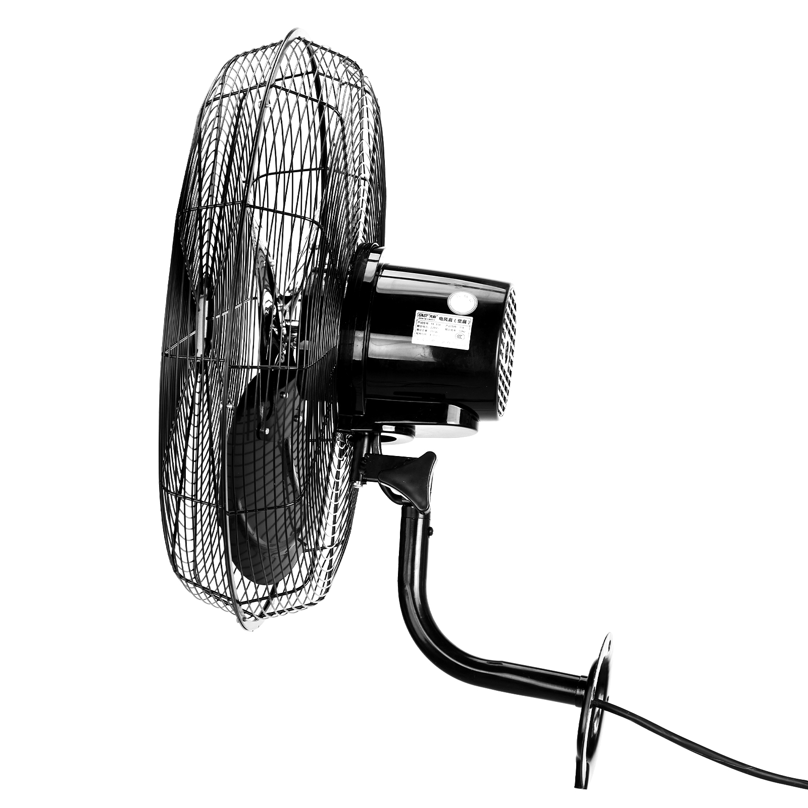18 Inch High Velocity Oscillating Wall Mount Fan, 3 Speed Heavy Duty Metal Industrial Wall Fan, Horizontal Oscillation & Tilt Adjustable, 110V Wall Fan For Commercial Restaurant Garage Worksho — foto 8