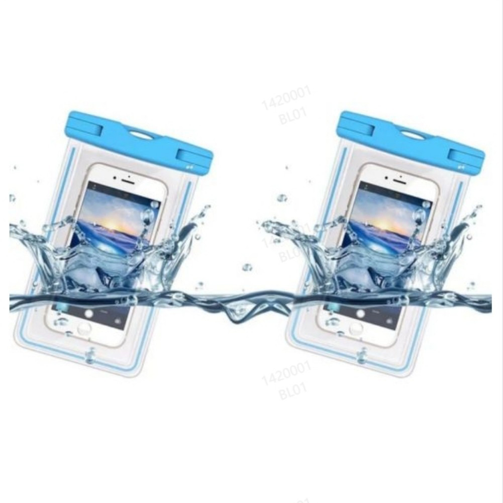 2 Packs Waterproof Phone Pouch For Drifting Diving Swimming, Underwater Dry Bag Case Cover For Phone Blue - Shop at LoveMi