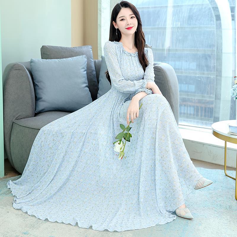 Chiffon Floral Print Midi Skirt