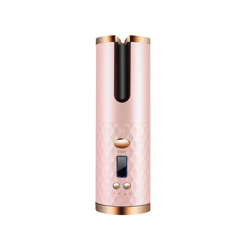 Portable Automatic Wireless Usb Charging Mini Curling Iron Pink - Shop at LoveMi