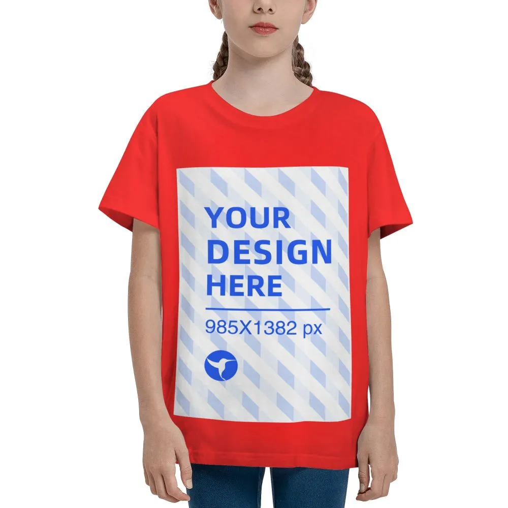 Youth Crew Neck Short Sleeve T-Shirt - Red