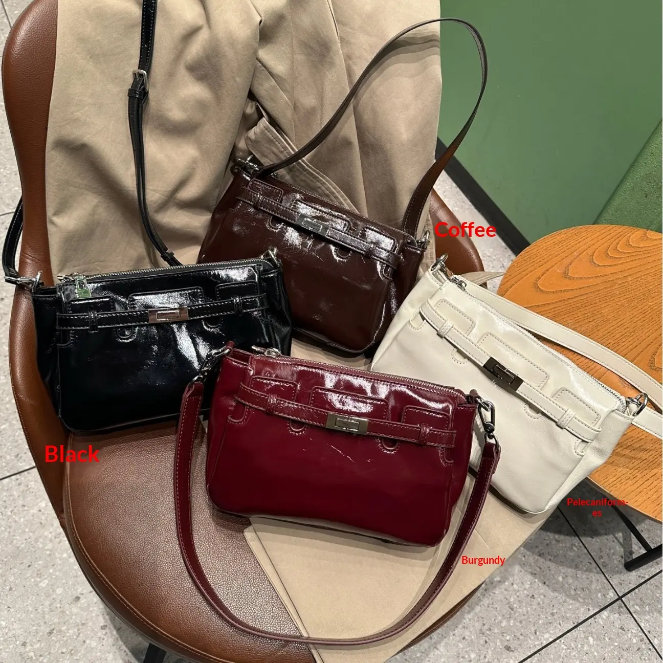 Custom Top-Grain Oil Wax Cowhide Underarm Bag