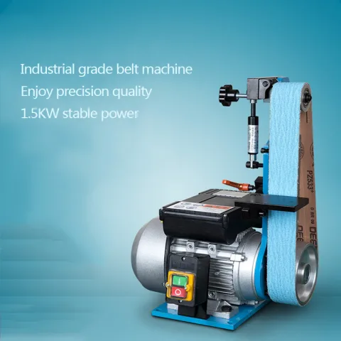Small Vertical Sanding Belt Machine Electric Burr Woodworking Grinding