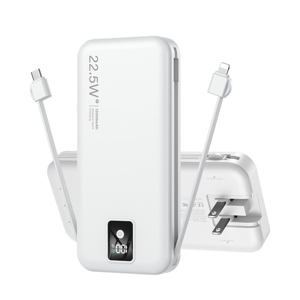 AC-02F Power Bank with Built-in Wall Plug 12000mAh - Picture 11 of 11