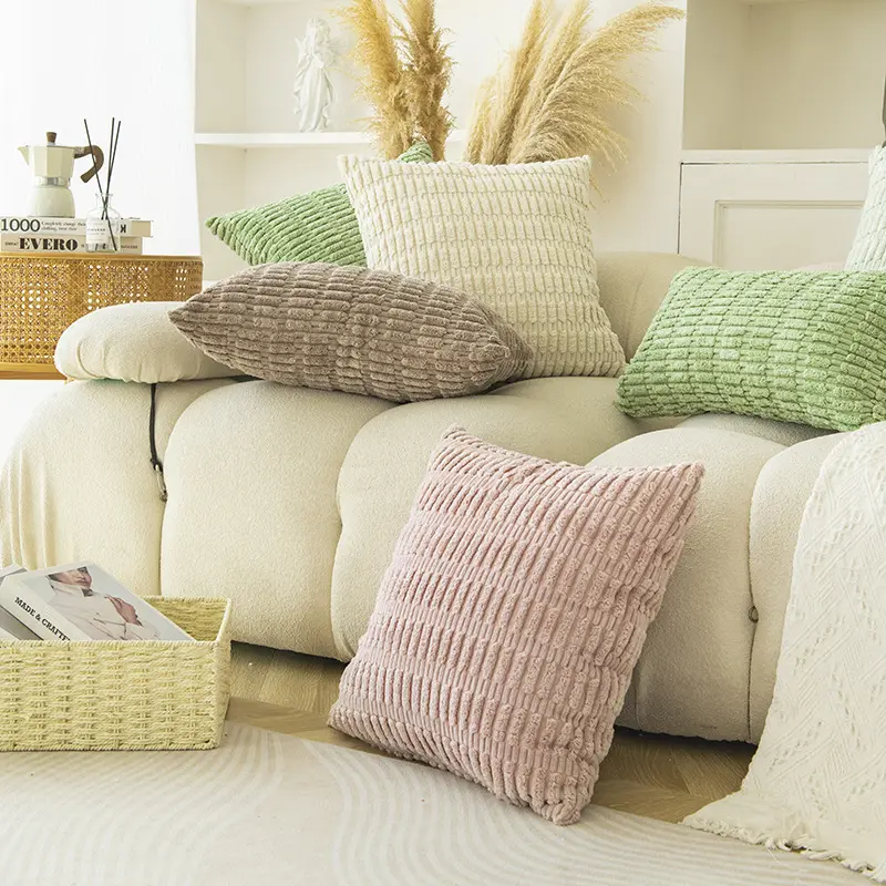 Throw Pillow Covers Soft Boho Striped Modern