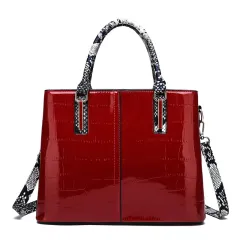 Snake Pattern Platinum Bag New Pattern Female Bag Fashion Female Handbag - Red - View 1