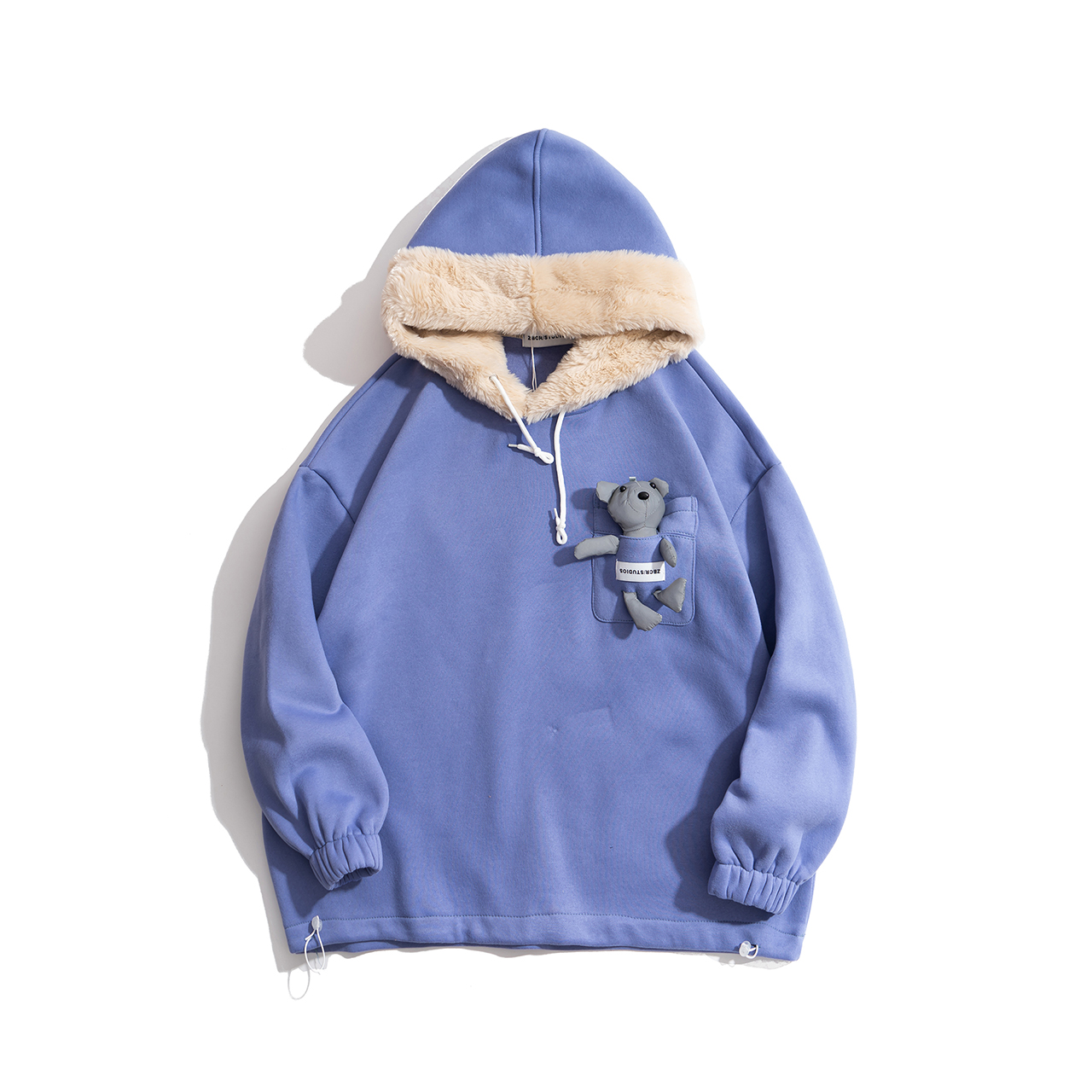 Title 3, Bear three-dimensional fur collar hoodie