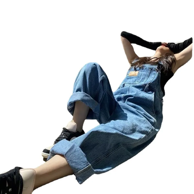 Women's Slimming And Age-reducing Loose Overalls - Blue