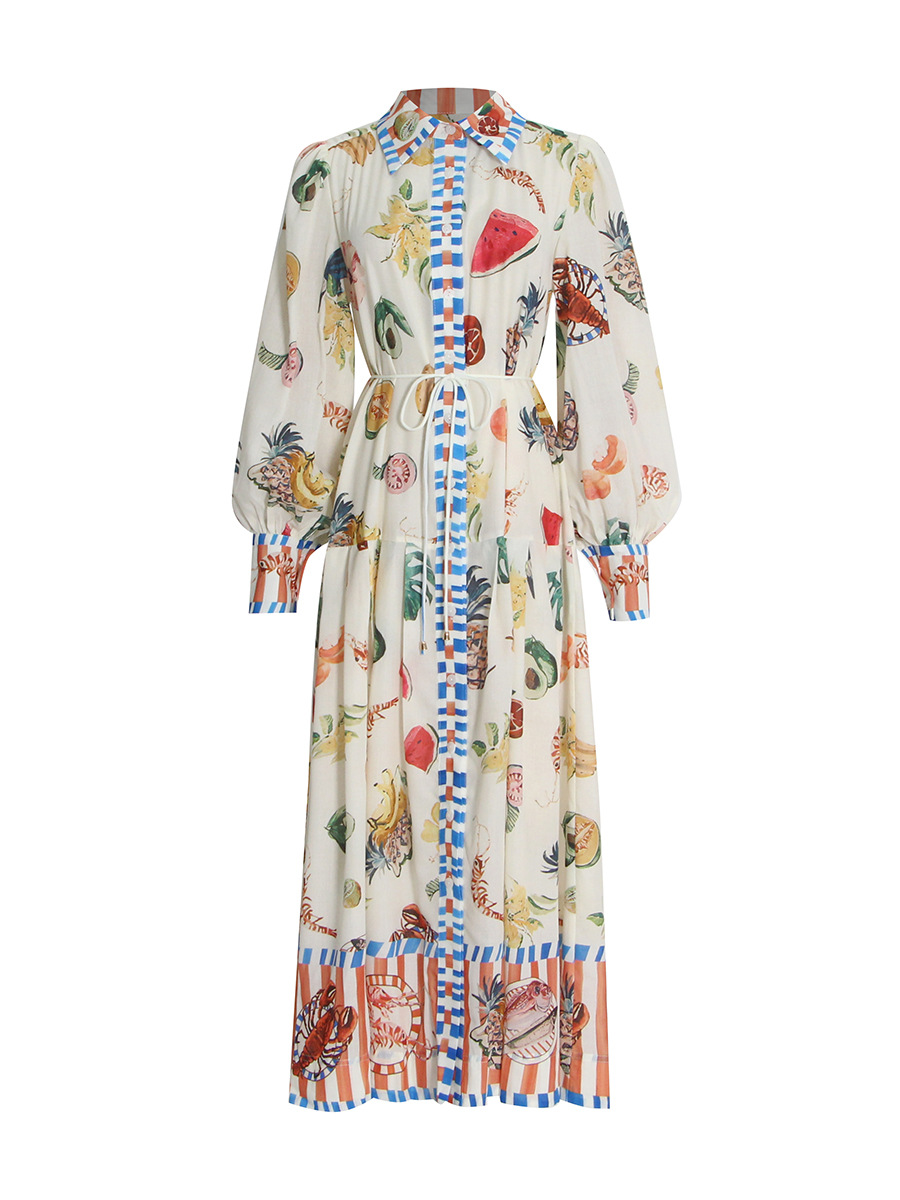 Fruit-Print Long-Sleeve Dress, picture 7 of 9