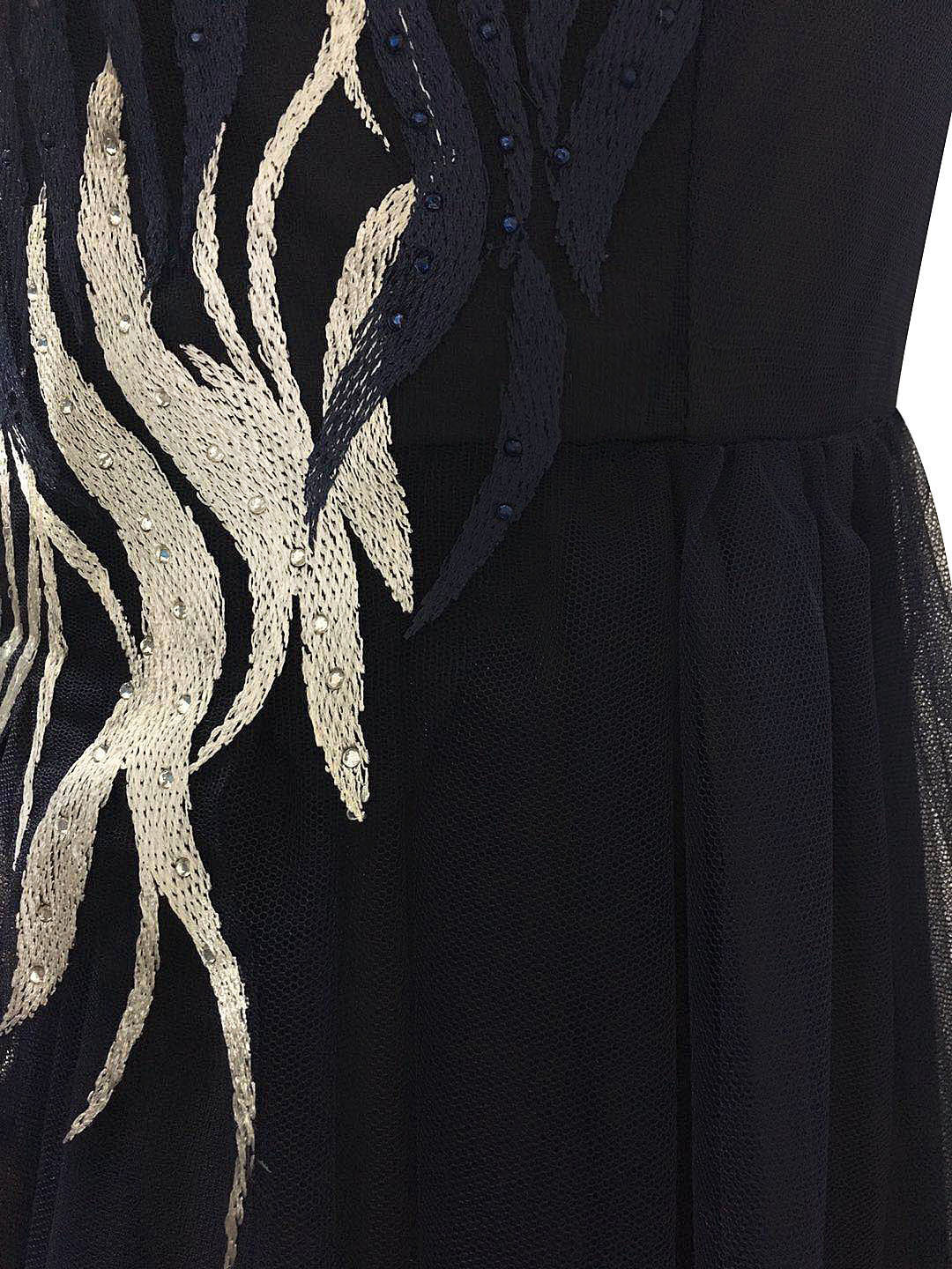 Fashion Polyester Sleeveless Mesh Long Dress