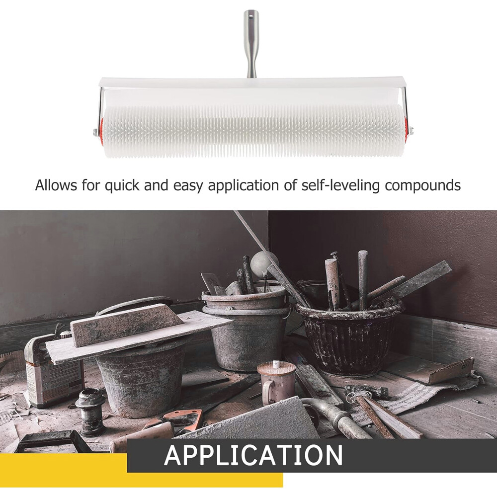 Spiked Roller Aeration 500x90mm Self Levelling Screed Flooring Tool 21mm Spikes 5