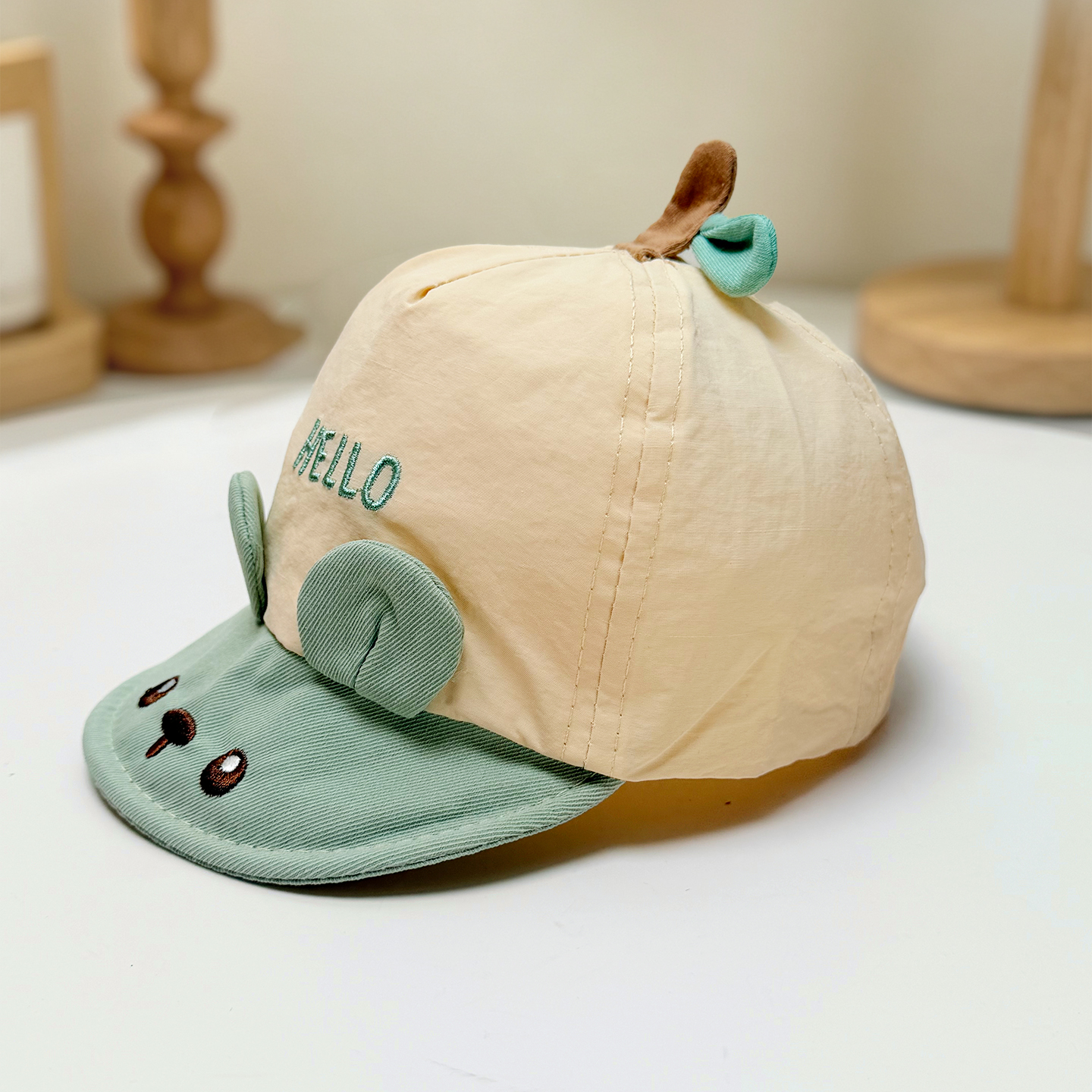Cute Young Shoot-shaped Baby Baseball Cap - Cartoon Bear Baby Soft Brimmed Baseball Cap - Thin And Breathable Hat 3