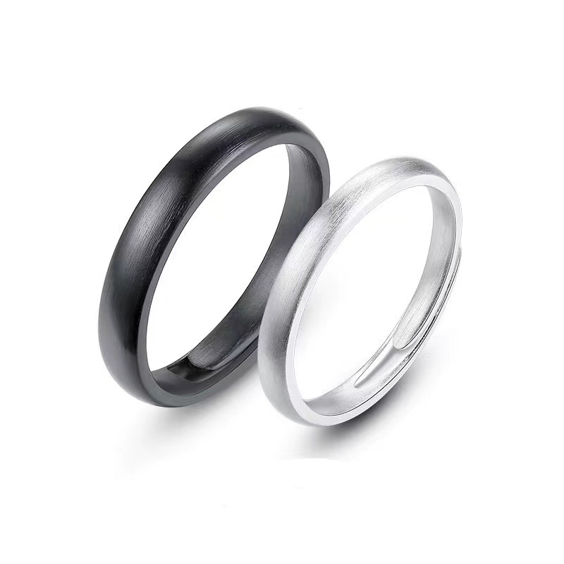 Title 4, Silver Live Mouth Ring Intertvined Love Couple