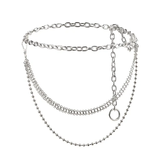Men's And Women's Personality Fashion Multi layer Metal Punk Waist Chain All in one Detachable Strap Dual use Body Chain Hip Hop Chic Cool Chain ... Silver - Shop at LoveMi