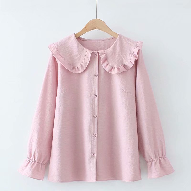 Title 4, Ruffle Collar Long-sleeved Bottoming Shirt