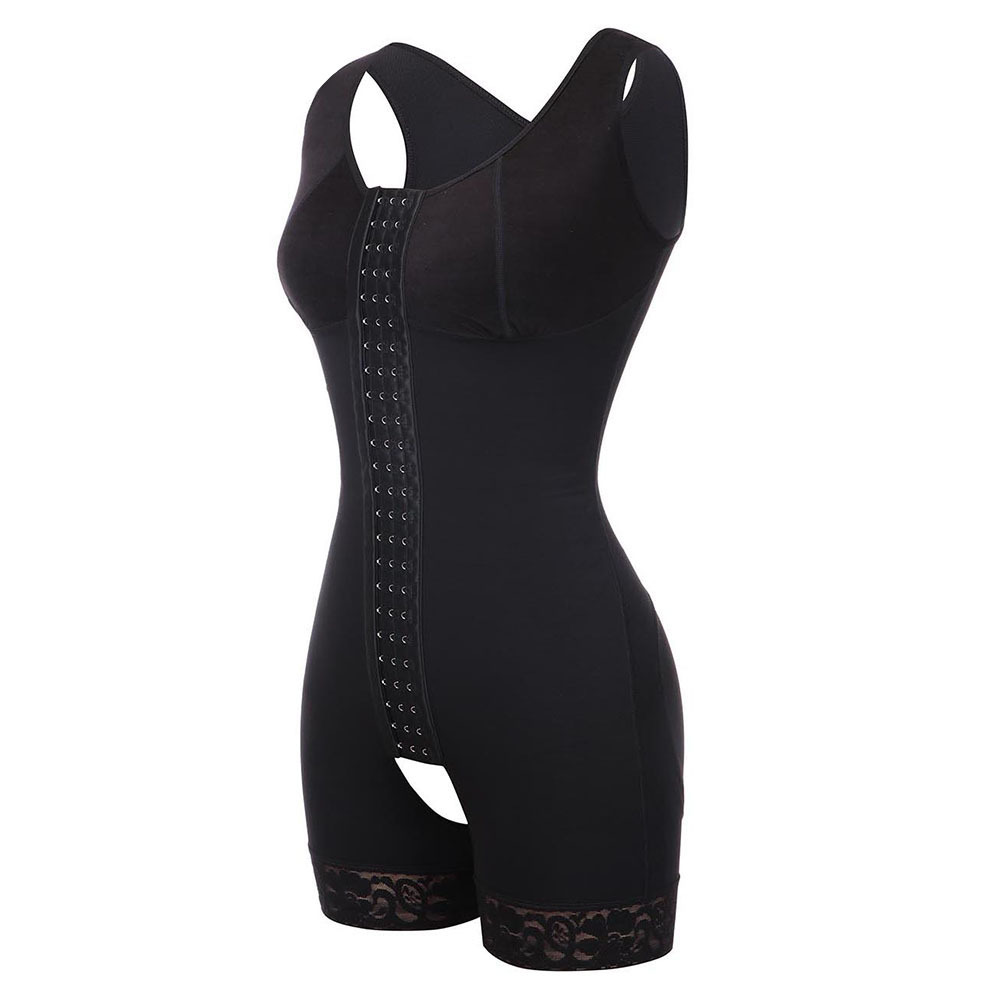 Mesh Long breasted Lace Shape Bodysuit Black - Shop at LoveMi