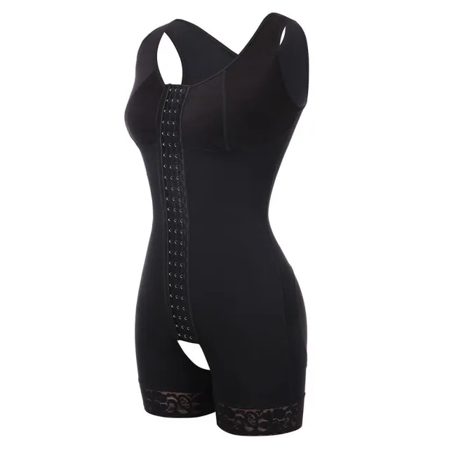 Mesh Long breasted Lace Shape Bodysuit Black - Shop at LoveMi