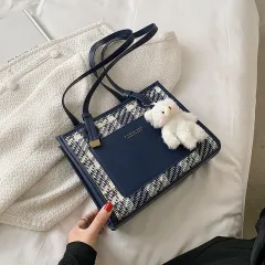 Small Bag Female Bag All-match Single Shoulder Bag Tote Small Square Bag - Blue - View 1