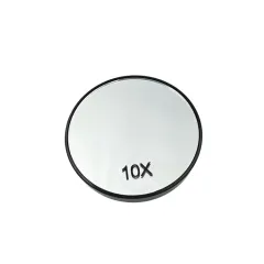 Three-sided Foldable Magnifying Desktop Makeup Mirror With Lamp - Black - View 1