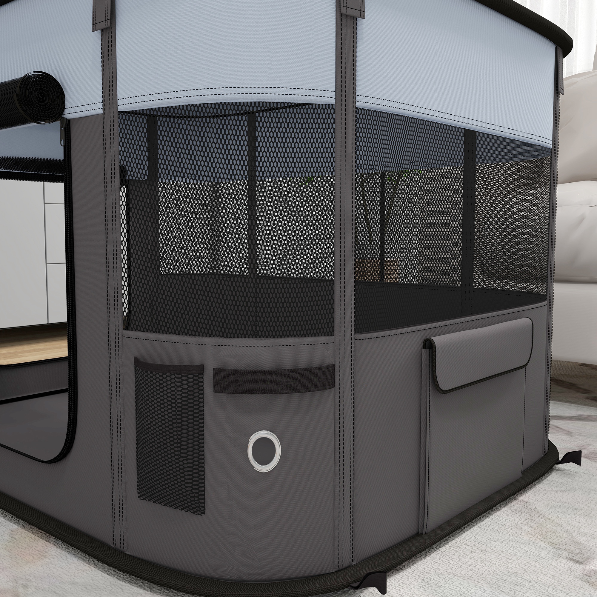 Foldable Dog Fence With Storage Bag, Suitable For Indoor And Outdoor Use detail photo 10