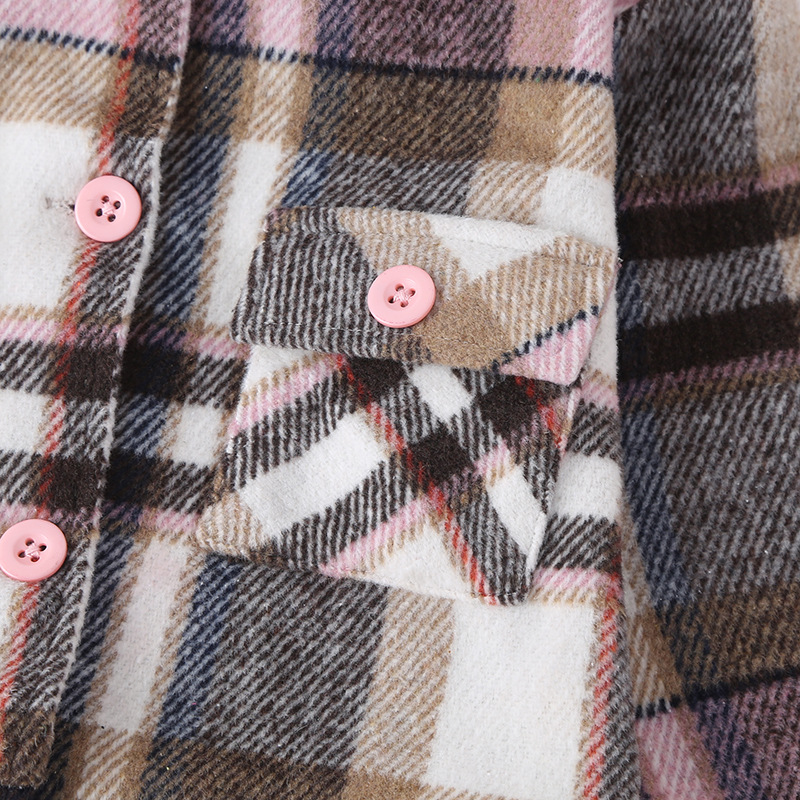 Girls Fashion Small Plaid Coat Fashion — foto 5