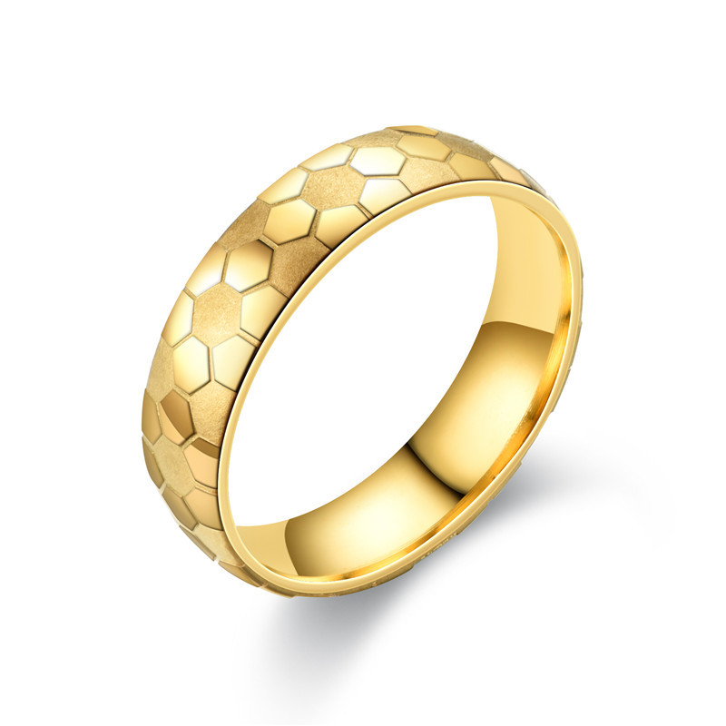 Popular Jewelry Corroded Football Ring Pattern