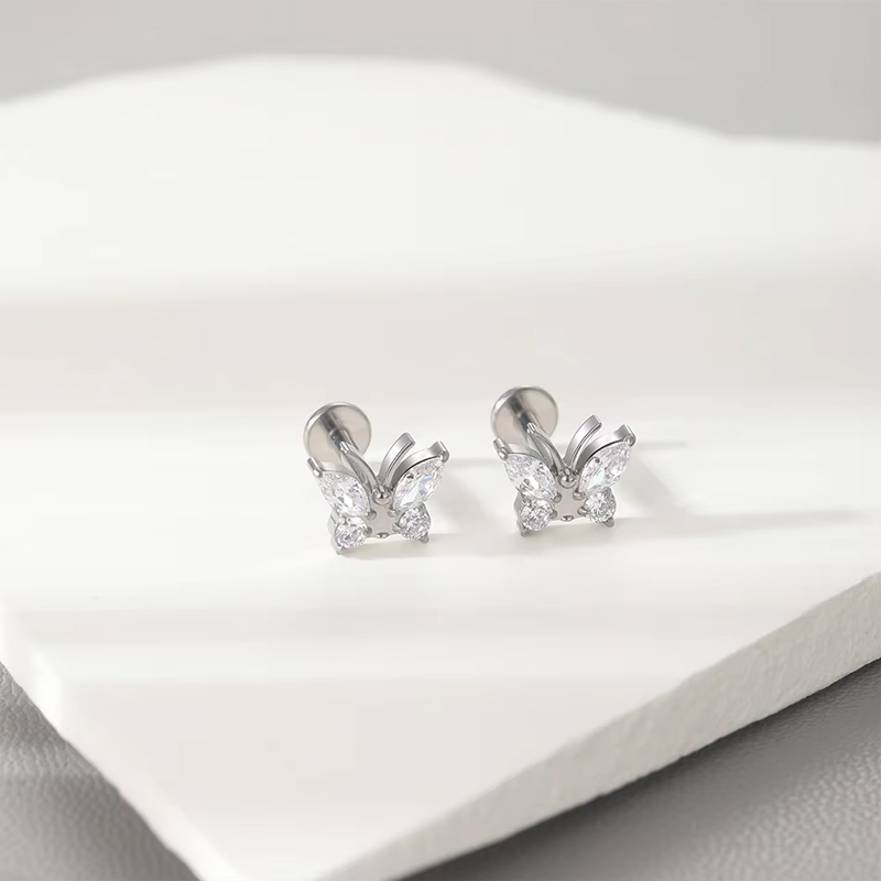 Butterfly Whisper 1 Pair Of Women’s Earrings, Butterfly Shaped Earrings, Stainle